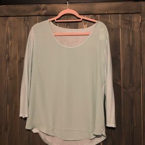 Loft Sage Green Long Sleeve Top
